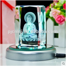 Personalizado Crystal Cube Religious con 3D Laser grabado logotipo